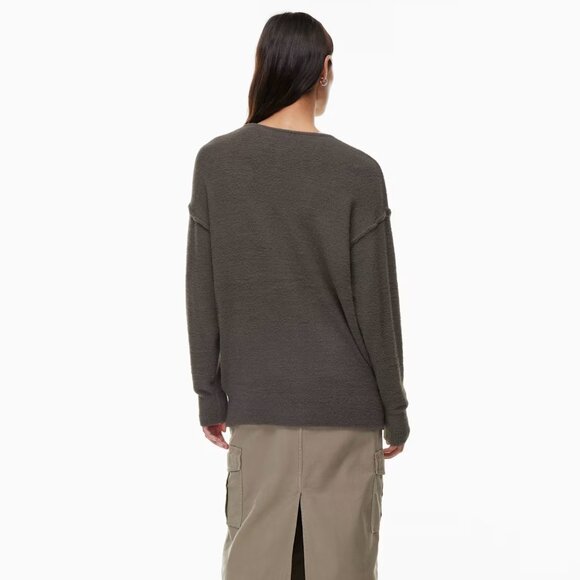 Aritzia - Wilfred - Hush Knit V - Neck Sweater Blue - Picture 7 of 10